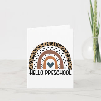 Carte Bonjour Préscolaire Rainbow Teacher Team Preschool