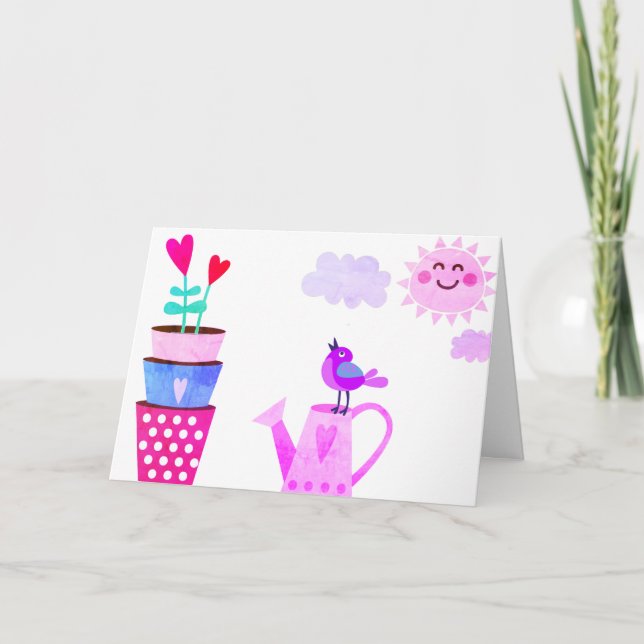 Carte Bonjour printemps (Devant)