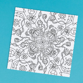 Carte Bonjour Printemps : Colorez votre propre fleur