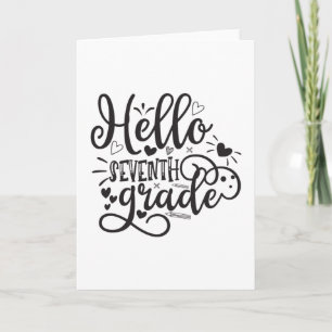 Carte Bonjour septième année