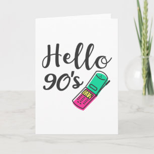 Carte Bonjour téléphone cellulaire des années 90