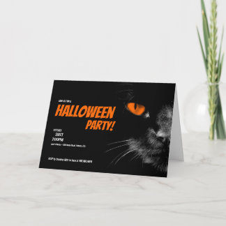 Carte Bonjour Ténèbres Yeux Orange Soirée Halloween