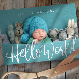 Carte Bonjour tout le monde ! Jouer moderne Script Nouve