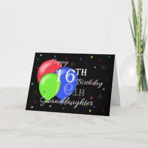Carte Bonne 16ème anniversaire petite-fille