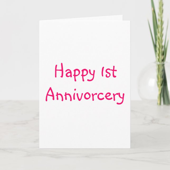 Carte Bonne 1ère annivorcerie (Devant)