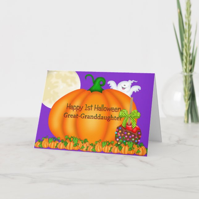 Carte Bonne 1ère grande-fille d'Halloween (Devant)