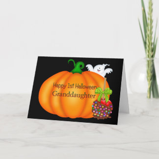 Carte Bonne 1ère petite-fille d'Halloween
