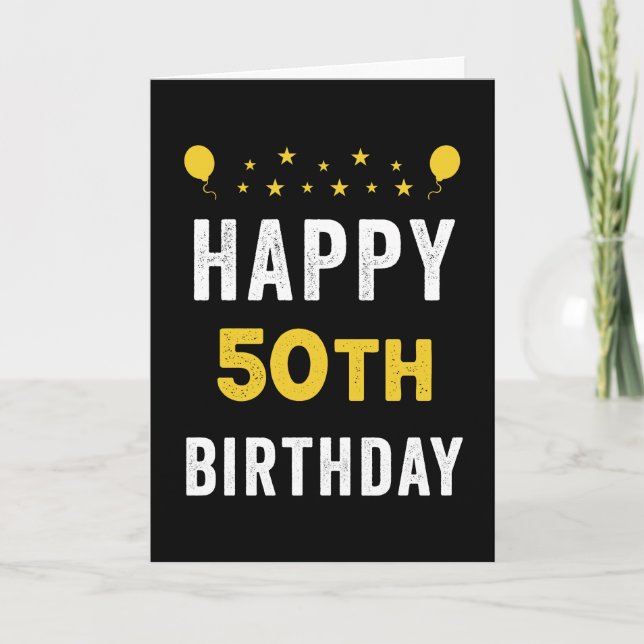 Carte Bonne 50e anniversaire Quinquagénaire Célébration (Devant)