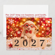 Bonne année 2027 Année de la Chèvre Mouton
