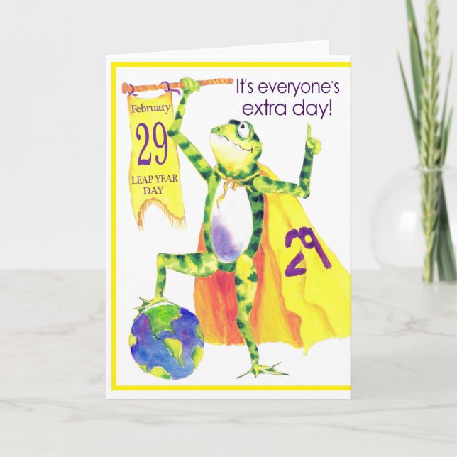 CARTE BONNE ANNÉE BISSEXTE (Devant)