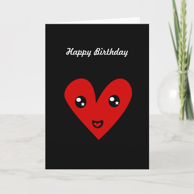 Carte Bonne Anniversaire Coeur 44 (Devant)
