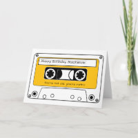 Bonne Anniversaire Retro Bande de cassette personn