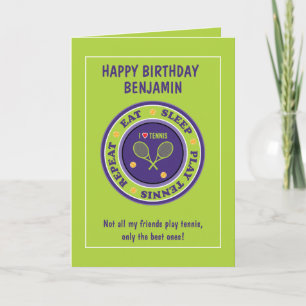 Carte Bonne Anniversaire, 🎾 vert Tennis Anniversaire Ca
