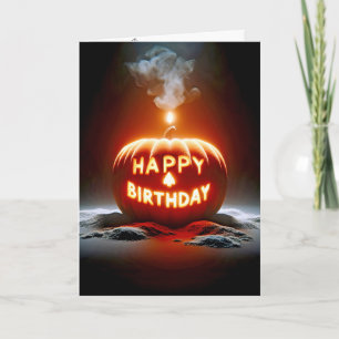 Carte Bonne bougie Jack-o-lanterne pour anniversaire