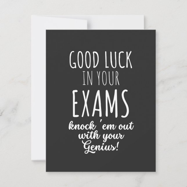 Carte bonne chance dans vos examens (Devant)