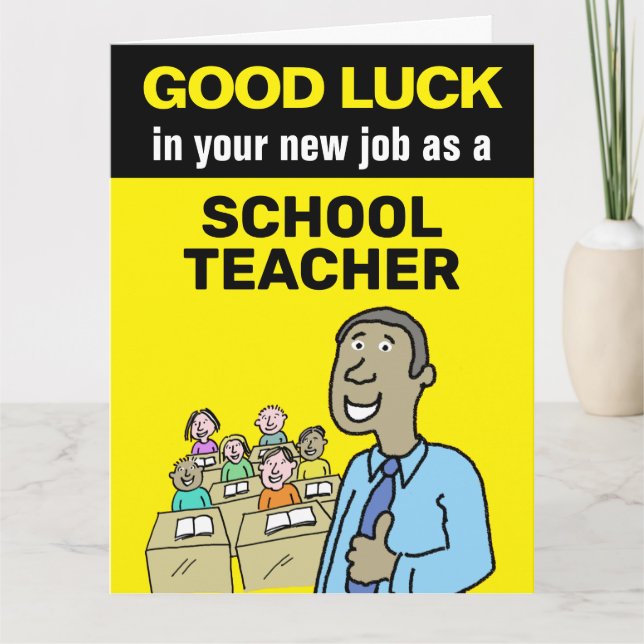Carte Bonne chance dans votre nouveau travail en tant qu (Devant)