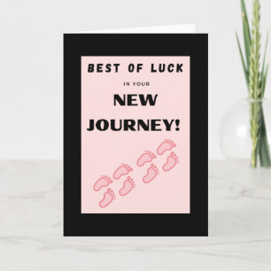 Carte Bonne chance dans votre nouveau voyage ! -