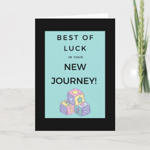 Carte Bonne chance dans votre nouveau voyage ! -