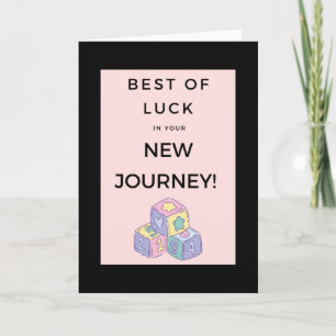 Carte Bonne chance dans votre nouveau voyage ! -