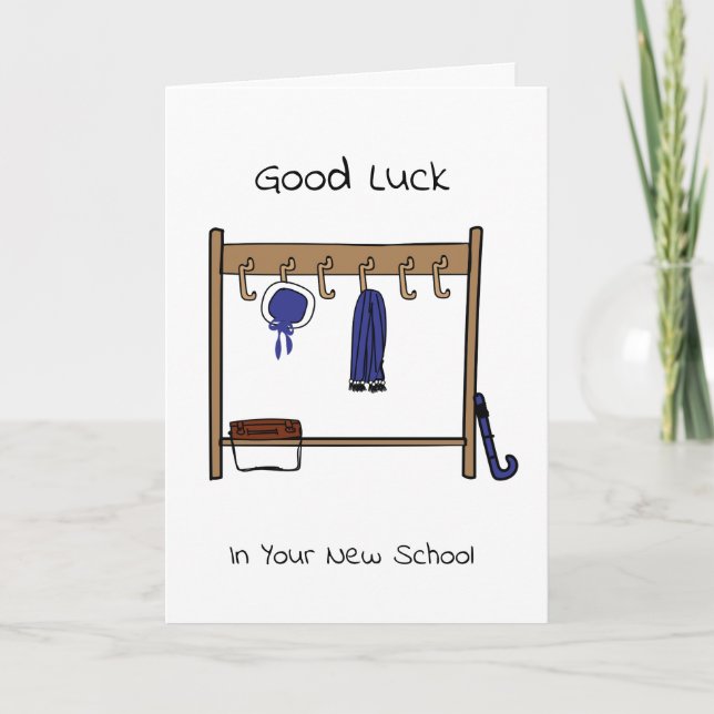 Carte Bonne Chance Dans Votre Nouvelle École (Devant)