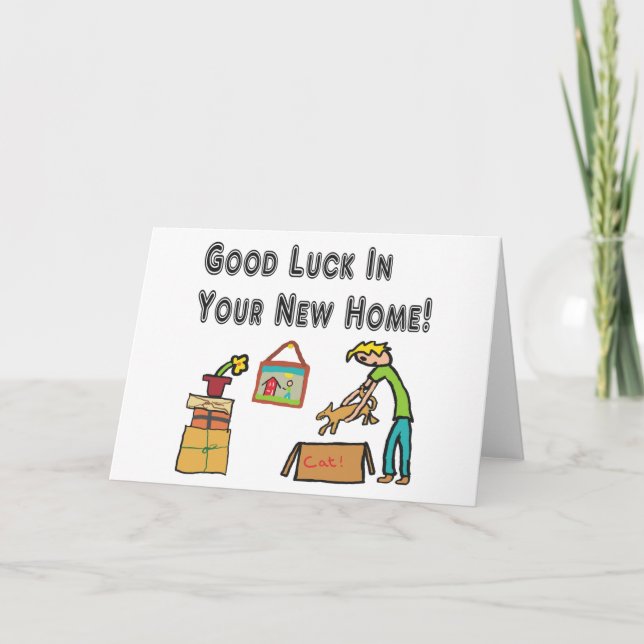 Carte Bonne Chance Dans Votre Nouvelle Maison (Devant)