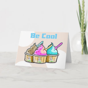 Carte bonne chance, être cool glace crème