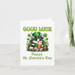 Carte Bonne chance Happy Jour de la Saint Patrick mignon