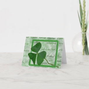 Carte Bonne chance irlandaise