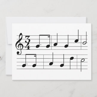 Carte Bonne Chanson d'anniversaire Notes musicales Parti