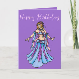 Carte Bonne danseuse du ventre d'anniversaire