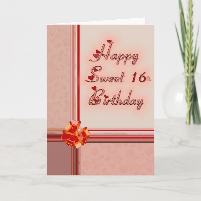 Carte Bonne Douce 16ème. Anniversaire (Devant)