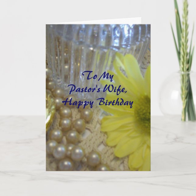 Carte Bonne épouse du pasteur d'anniversaire - Daisy (Devant)