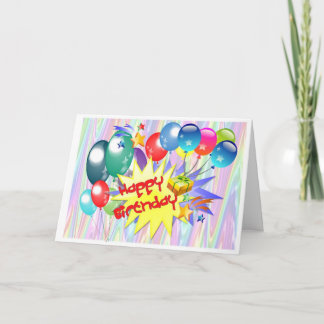 Carte Bonne explosion d'anniversaire