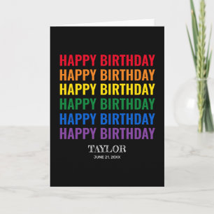 Carte Bonne fête d'anniversaire LGBT Pride transgenre LG