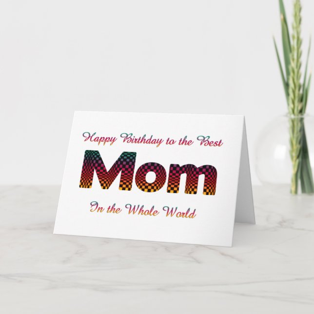 Carte Bonne fête d'anniversaire Meilleure maman (Devant)