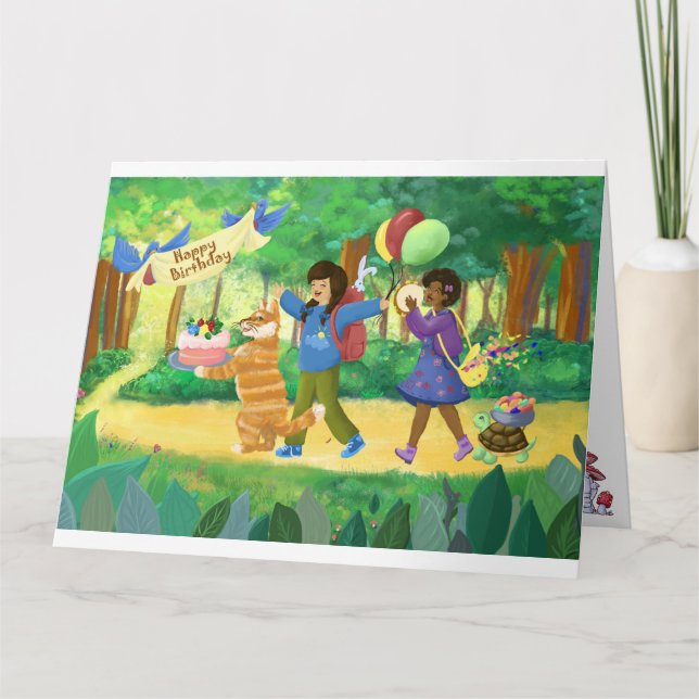 Carte Bonne fête de forêt d'anniversaire (Devant)