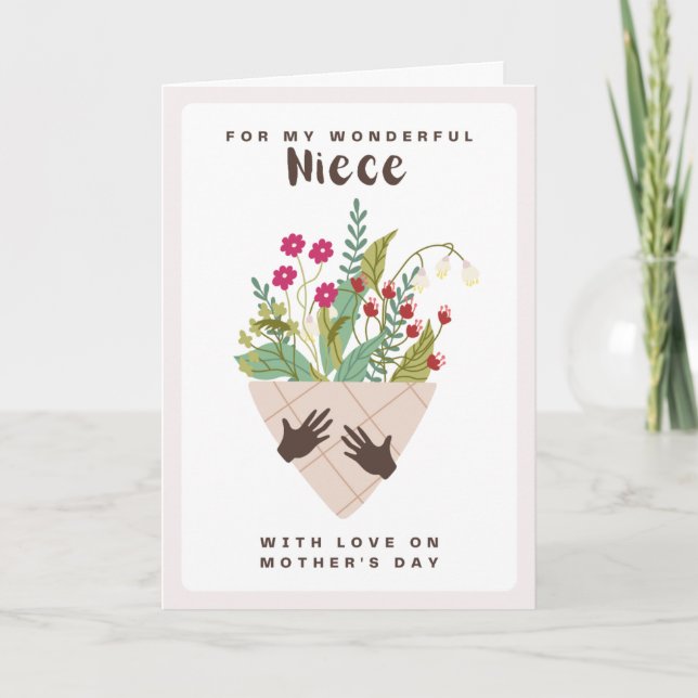 Carte Bonne Fête des mères à ma nièce Fête des mères Flo (Devant)