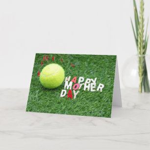 Carte Bonne fête des mères au joueur de tennis