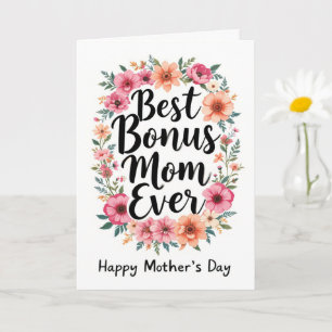 Carte Bonne fête des mères au meilleur bonus maman Flora