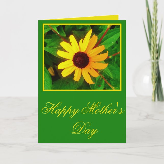 Carte Bonne fête des mères Black Eyed Susan Flower Desig (Devant)