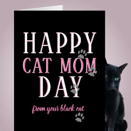 Carte Bonne Fête des Mères de votre Chat Noir