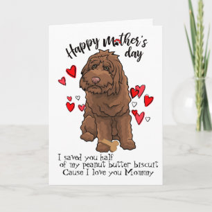 Carte Bonne fête des mères de votre chien de caniche