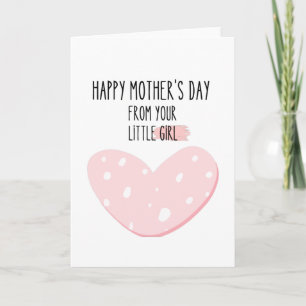 Carte Bonne fête des mères de votre petite fille