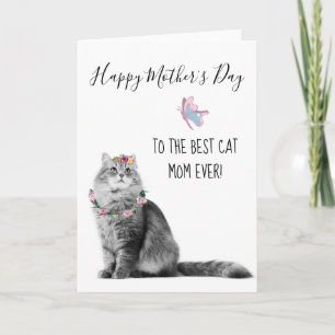 Carte Bonne fête des mères du chat Best Cat Maman