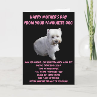 Carte Bonne fête des mères du chien