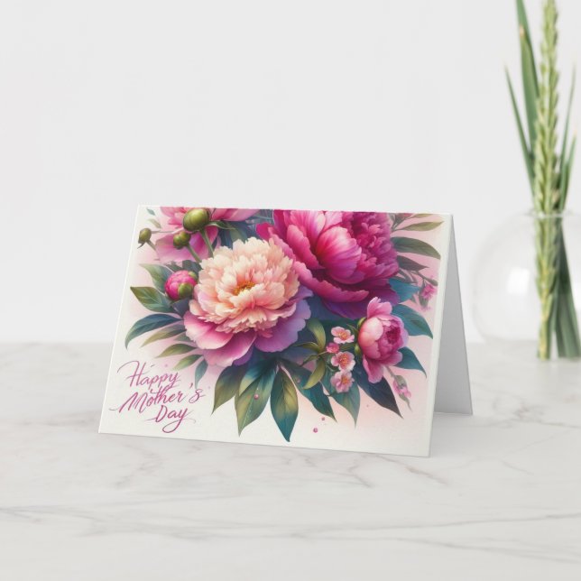 Carte Bonne fête des mères Fête des fleurs Salutation (Devant)