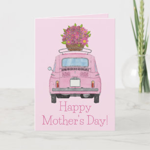 Carte Bonne fête des mères Fiat 500