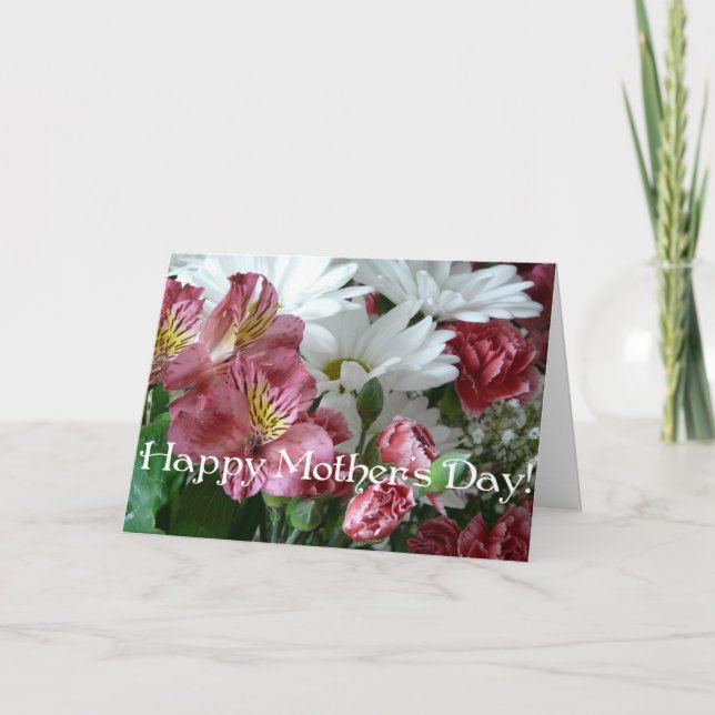 Carte Bonne fête des mères ! - Floral Bouquet (Devant)