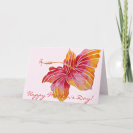 Carte Bonne fête des mères | Floral hawaïen