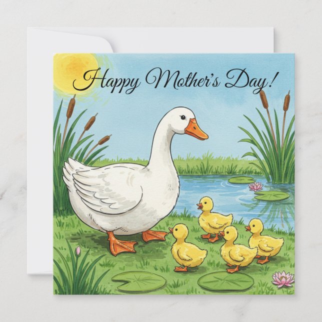 Carte Bonne Fête des Mères - Mama Goose (Devant)
